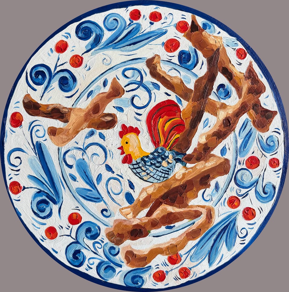 Rooster Platter no. 2
